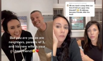¡Insólito! Vive al lado de su ex marido y se hizo mejor amiga de la nueva esposa
