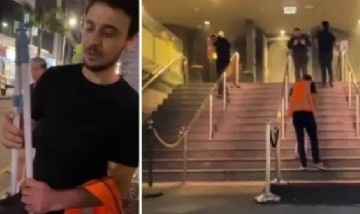 Un joven se disfrazó de empleado de limpieza y entró gratis a una fiesta de Halloween