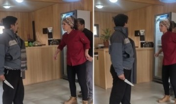 Un video registró la pelea entre el jefe comunal de Pilo Lil y su antecesor, que terminó con un cuchillo