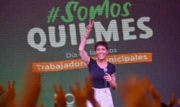 Mayra Mendoza anunció un bono de 50 mil pesos y un aumento salarial para los municipales