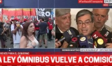 Germán Martínez, sobre la vuelta a comisión de la Ley Ómnibus: "Es una derrota parlamentaria de Javier Milei"