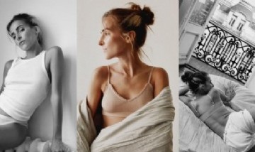 El debut de Ámbar de Benedictis como modelo: hizo fotos para una marca de ropa interior