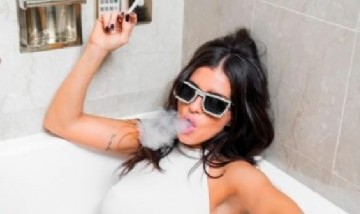 La China Suárez contestó los rumores de embarazo con una contundente foto fumando en la bañadera
