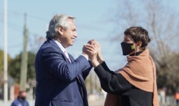 Quilmes: Alberto Fernández y Mayra Mendoza inauguraron la pavimentación de la Avenida Santa Fe
