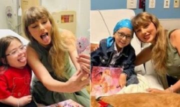 Taylor Swift visitó a niños internados en un hospital infantil de Florida junto a Travis Kelce