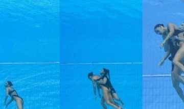 Susto en el mundial de natación: rescataron a una nadadora que se desmayó en el agua