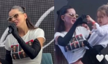 La China Suárez cantó en un shopping y la poca convocatoria "dio pena" en redes