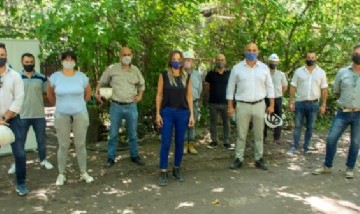 Malena Galmarini, junto a concejales de Tigre, habilitó una nueva obra de agua potable