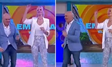 El baile entre Yuyito González y José Luis Espert en la previa a su entrevista