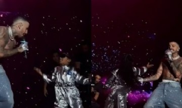 Toda una estrella: Rauw Alejandro subió a una niña al escenario que sorprendió a todo el mundo