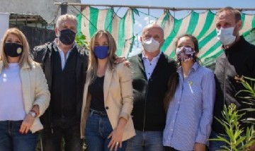 Malena Galmarini y Nestor Grindetti habilitaron una nueva red cloacal en Lanús