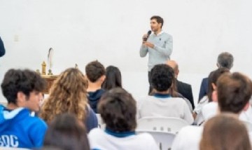 Passaglia participó de la promesa de lealtad a la Constitución Nacional en el Colegio Don Bosco