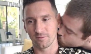 El beso que quiere dar todo el mundo: Mirá el pícaro gesto de Migue Granados con el mismísimo Messi