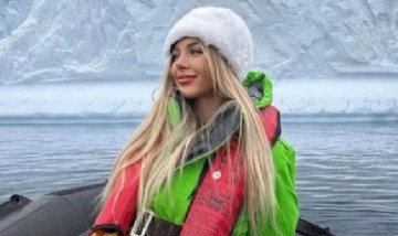 Romina Malaspina compartió el video de cómo se tiró al agua helada en la Antártida