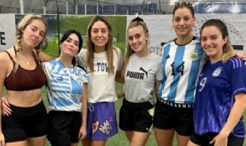Lali Espósito jugó un partido en Qatar y sorprendió a todos con una gambeta espectacular