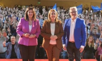 Clara García, Mónica Fein y Eugenio Fernández lanzaron su fórmula para competir en Santa Fe