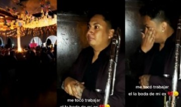 De película: un músico estalla en llanto al enterarse que tocaría en la boda de su ex pareja