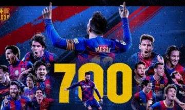Lionel Messi gritó su gol N° 700 y se unió al selecto "grupo de los 7″