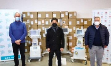 El Intendente de Salto participó de un encuentro con Axel Kicillof y recibió un respirador para el hospital municipal