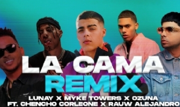 Mega colaboración de artistas en el remix de "La Cama"