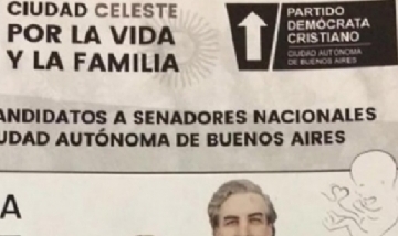 Debate por el aborto: impugnaron a un partido político que lleva la imagen de un feto en su boleta