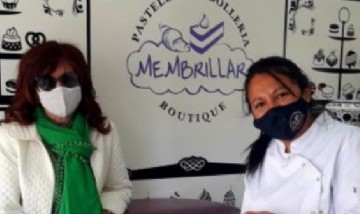 Cristina Kirchner y su paseo en zapatillas por una panadería del sur