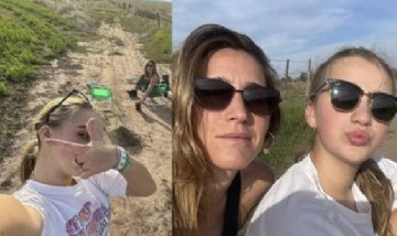 Soledad Pastorutti, cumplió con su deber cívico acompañada por su hija Antonia
