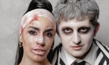 El baile de Lali Espósito y Dillom en los festejos de Halloween: mirás las imágenes