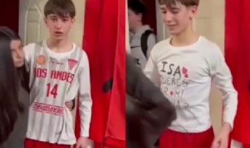 Un jugador de Los Andes sorprendió a su pareja con una propuesta romántica tras el partido