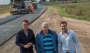 Salto: autoridades recorrieron el tramo final de la obra en la Ruta Provincial 31