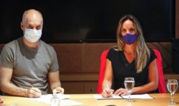 Galmarini y Rodríguez Larreta firmaron un convenio para la realización conjunta de obras en los barrios 21.24 y Padre Ricciardelli