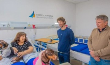 San Fernando lanzó "Patitas de Salud": visitas terapéuticas con mascotas en el Hospital Municipal