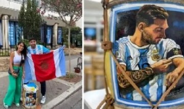 Fue en bici hasta la casa de los Messi en París, tocó el timbre y lo atendió Antonela Rocuzzo