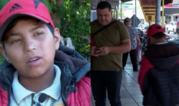 Alejandro tiene 14 años, vende pañuelos en la calle y sostiene a su familia