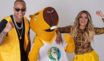 Karol G y Léo Santana cantaron "Vibra continente" en la apertura de la Copa América