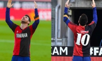 Lionel Messi y el emotivo homenaje a Diego Maradona en el gol para Bacelona