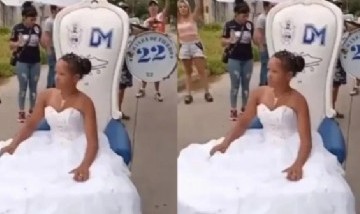 Cumplió 15 años, lo festejó con la hinchada de Gimnasia y hasta se sentó en el trono de Maradona