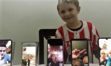 Un chico festejó su cumpleaños de 5 de manera "virtual" por la cuarentena