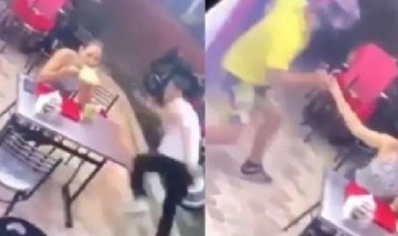 Insólito: salió corriendo en pleno asalto a una pizzería y dejó a su novia comiendo sola