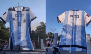 Salta tiene la camiseta más grande del mundo para alentar a La Scaloneta