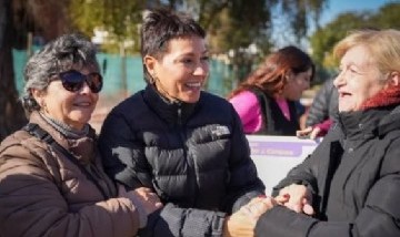 Mayra Mendoza destacó la refacción integral de la plazoleta "Héctor Cámpora" que se realiza con fondos municipales