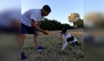 Alan y Luna jugando en CABA.