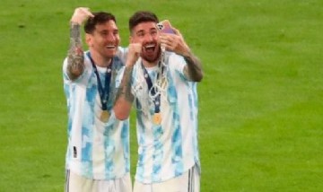 El buen momento de Rodrigo De Paul: fue papá por segunda vez y mostró a su hijo con una hermosa foto