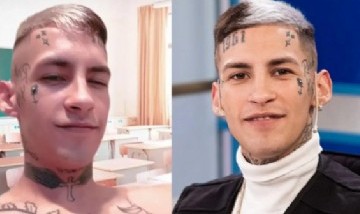 L-Gante difundió una foto de que regresó al colegio para terminar el secundario