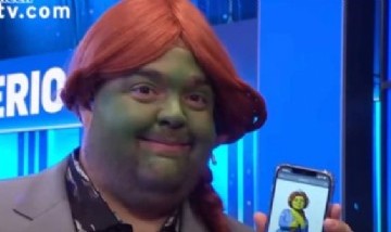 Darío Barassi Show: condujo todo el programa disfrazado de Fiona, la novia de Shrek