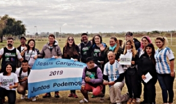 Jóvenes de Malvinas acompañan la candidatura de Jesús Cariglino.