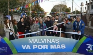 Nardini inauguró una nueva obra de pavimentación en Los Polvorines