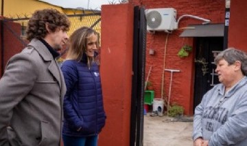 Galmarini y Andreotti recorrieron las obras para vincular a 300 hogares de San Fernando a la red de cloacas