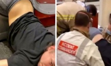 Bomberos rescatan a una joven que quedó atascada en un lavarropa por un reto de Tik Tok