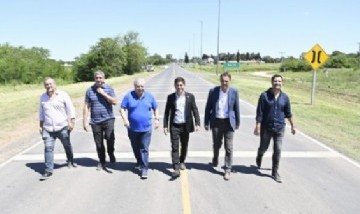 Kicillof inauguró en Salto una obra vial clave para la exportación de cereales